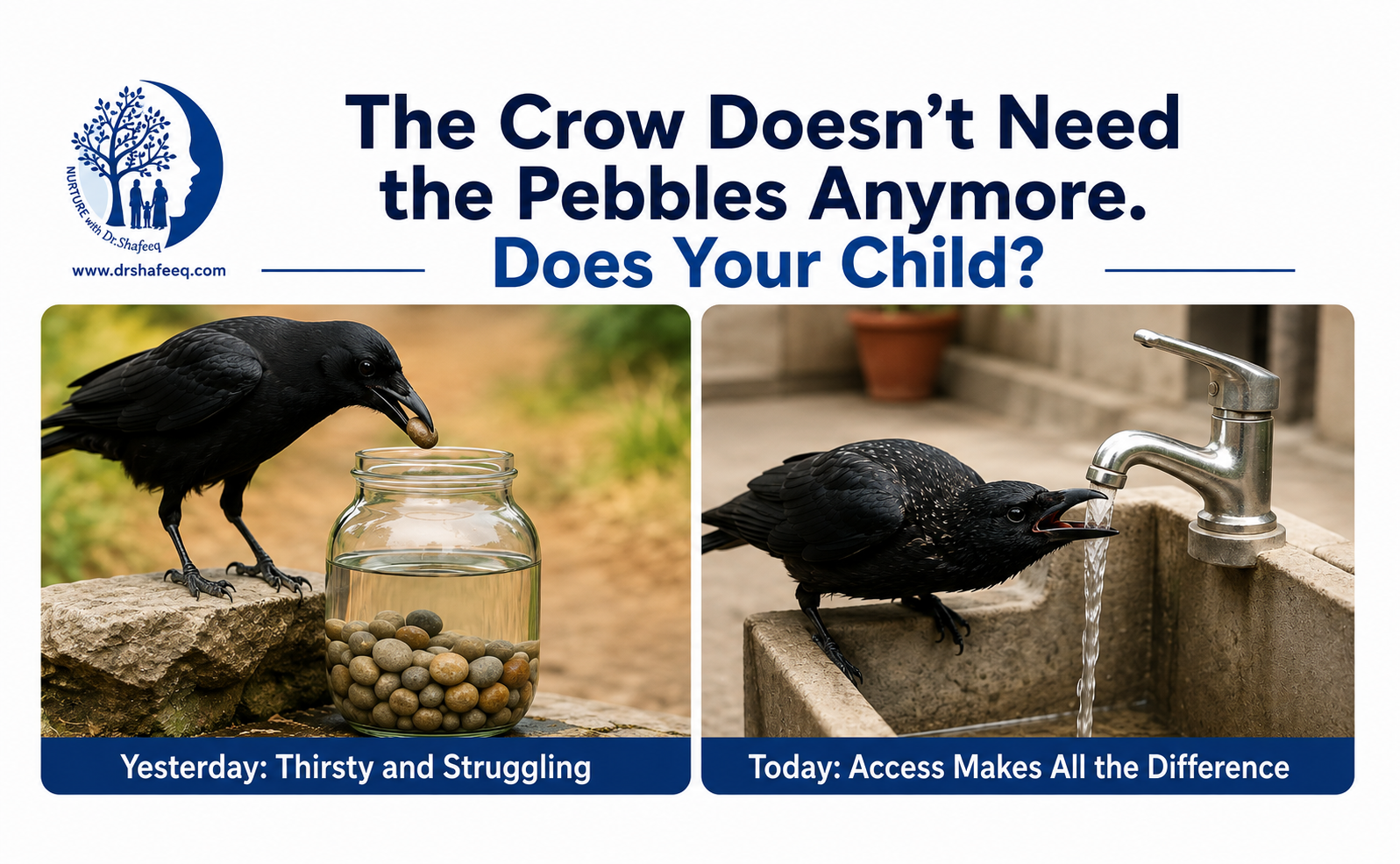 The Crow Doesn't Need the Pebbles Anymore. Does Your Child?
