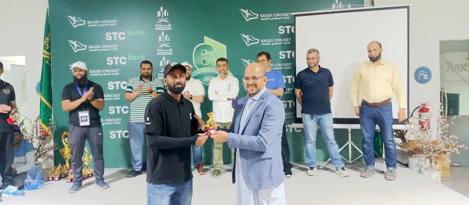 Prize distribution ceremony after finals of a Cricket Tournament