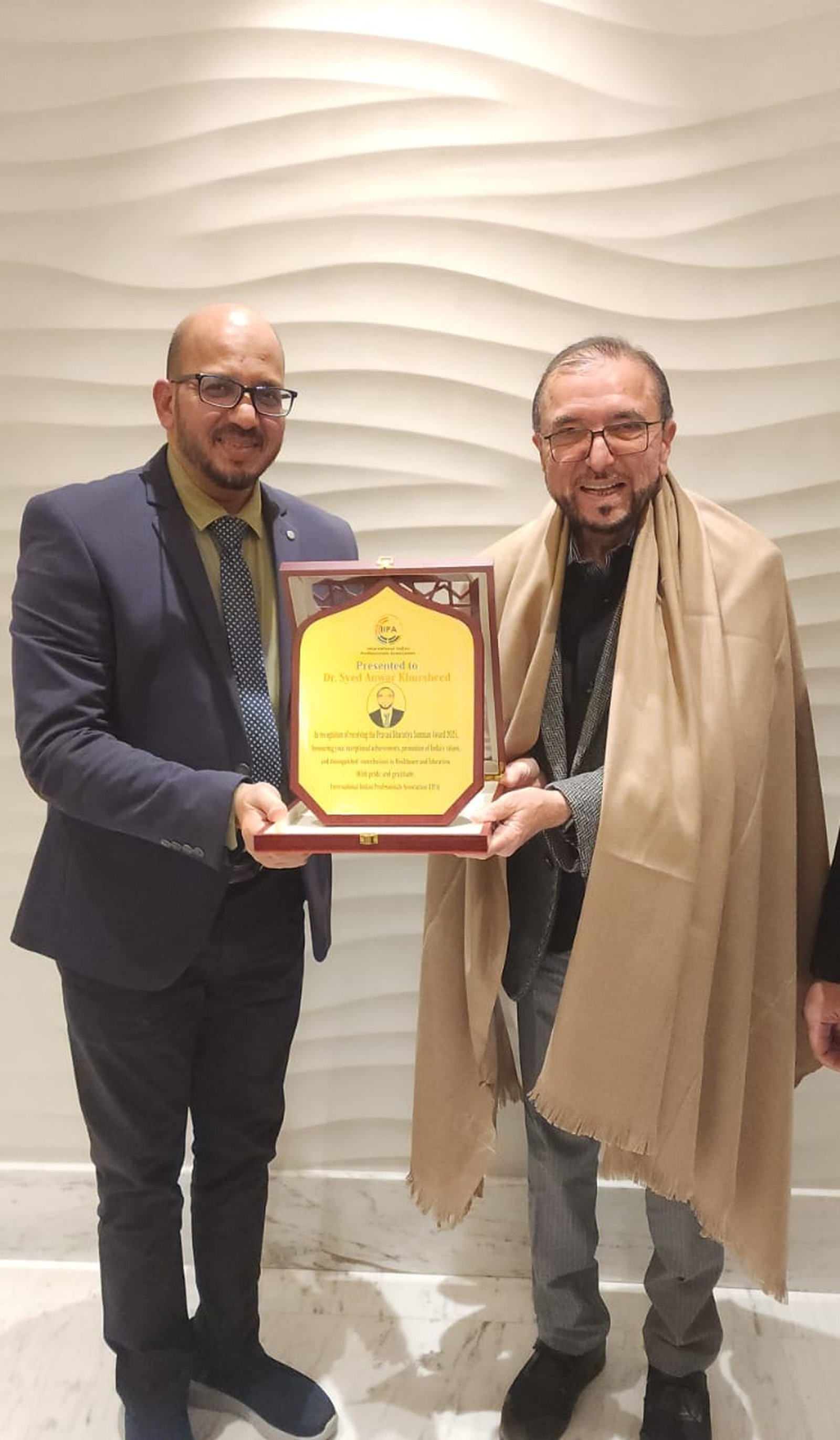 Felicitation of Pravasi Bharatiya Samman Awardee Dr. Anwar Khursheed Sb