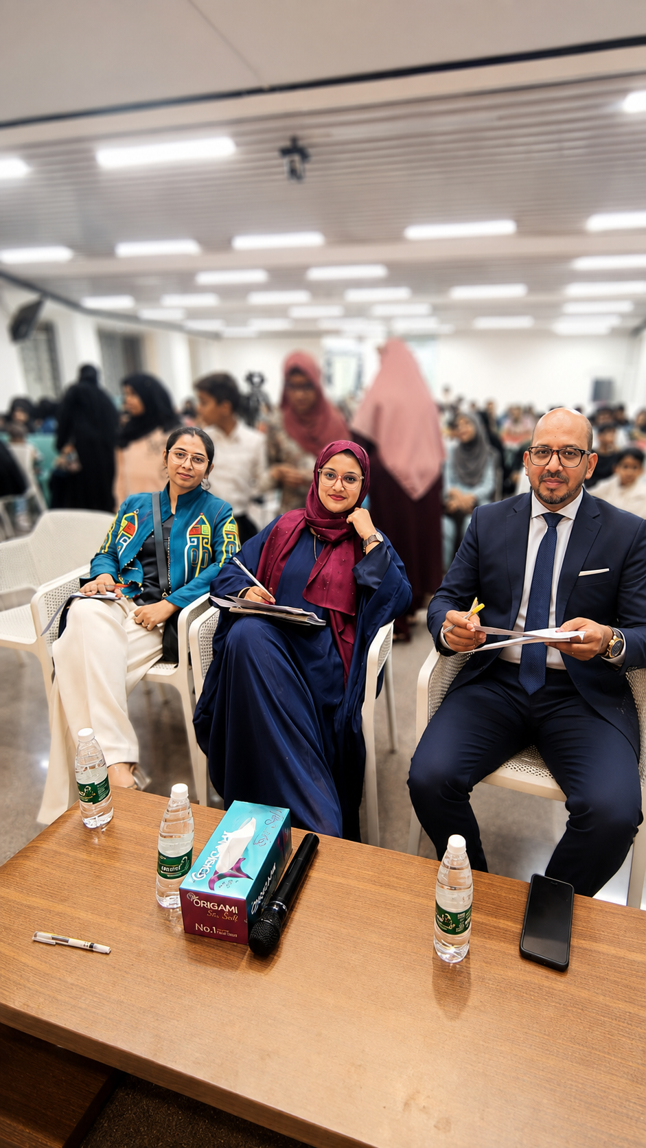 As a Co-Judge with Dr. Farah in a speech competition organized along with a Book Fair for families